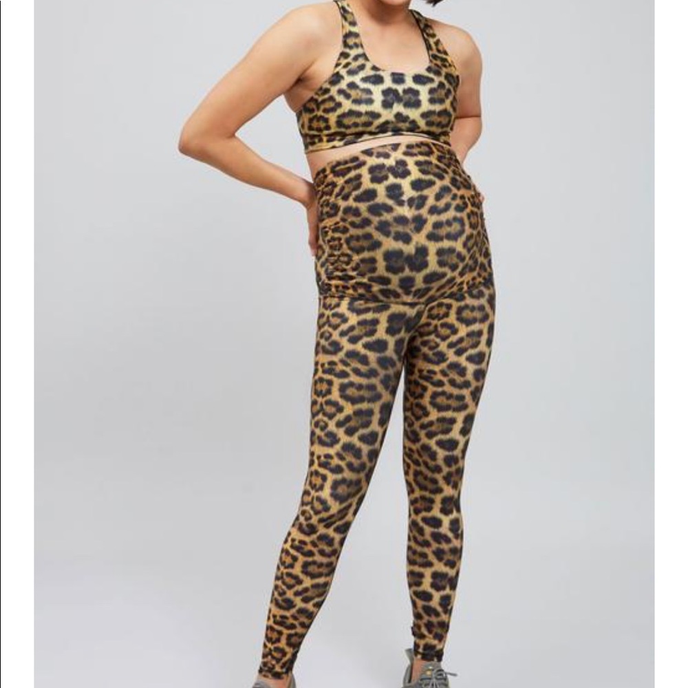 Terez Leopard Maternity Leggings